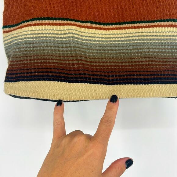 El Paso Saddle Blanket Striped Multicolor Tote Bag Purse Navajo Western Boho - Picture 5 of 10